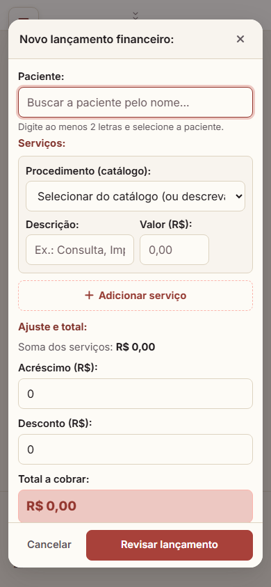 Lançar pagamento no celular