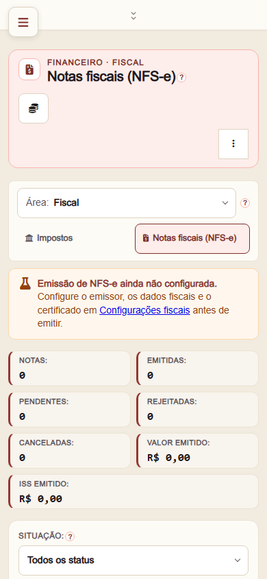 Notas fiscais no celular